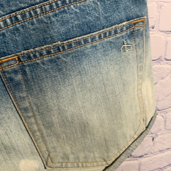 Rag & Bone Women’s Marilyn Shorts Button Fly Distressed in Ombré Size 25 - Picture 3 of 9